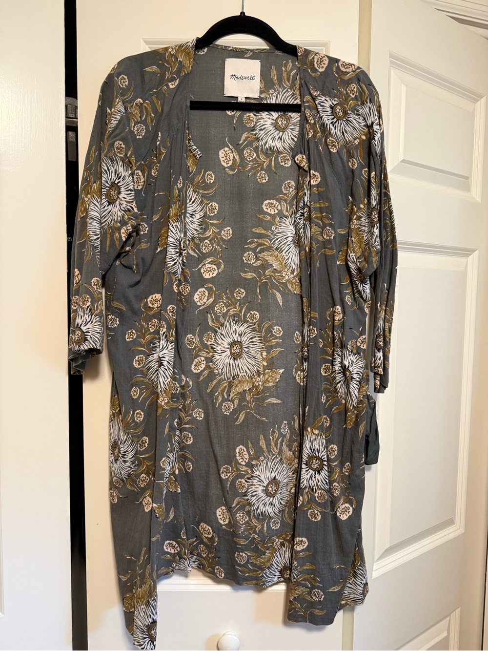 Madewell Floral Open-Front Duster Kimono